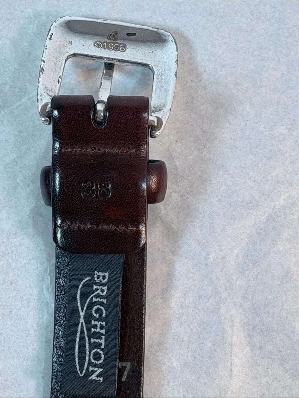 Brighton Women’s Brown Leather Concho Belt Size 38
